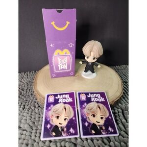 BTS‎ 2025 Tiny Tan Jungkook Throwback McDonald's Happy Meal Toy W/2 CARDS & BOX!